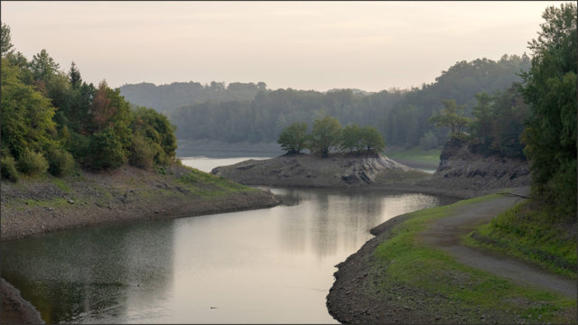 Juli 2026: wenig Wasser in der Wupper-Talsperre